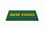 Tapete Bem Vindo verde com letra amarela
