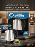 Jarra Elétrica Inox XH 1000W - Capacidade 1,8L